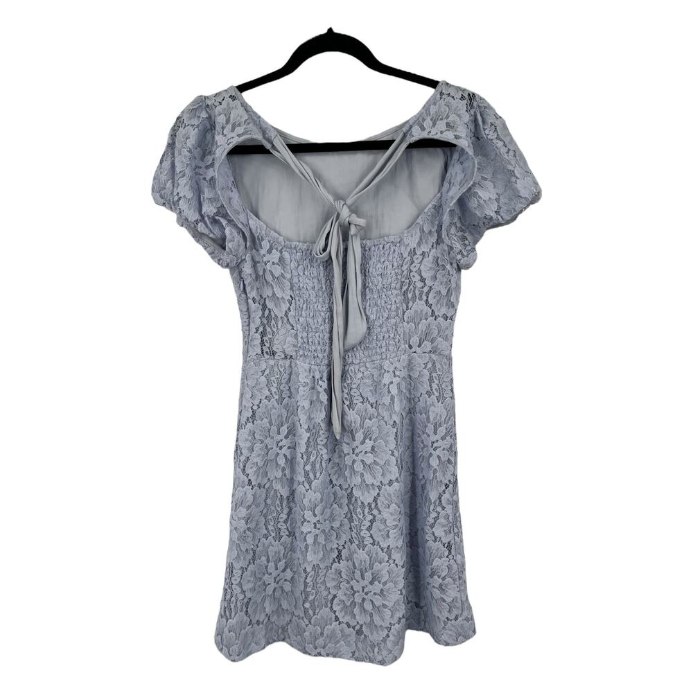 Free People Dress Hailee lace minidress light blue size Small S - Picture 7 of 8